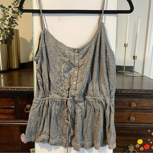aeropostale tank top size XL, adjustable straps and cinch waist with cute lace